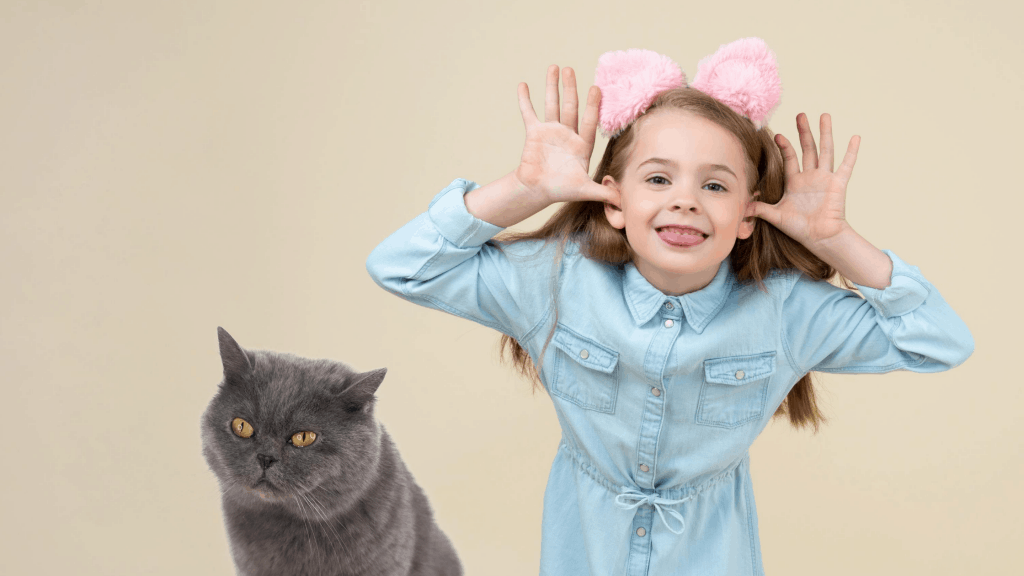 cat with autistic kid